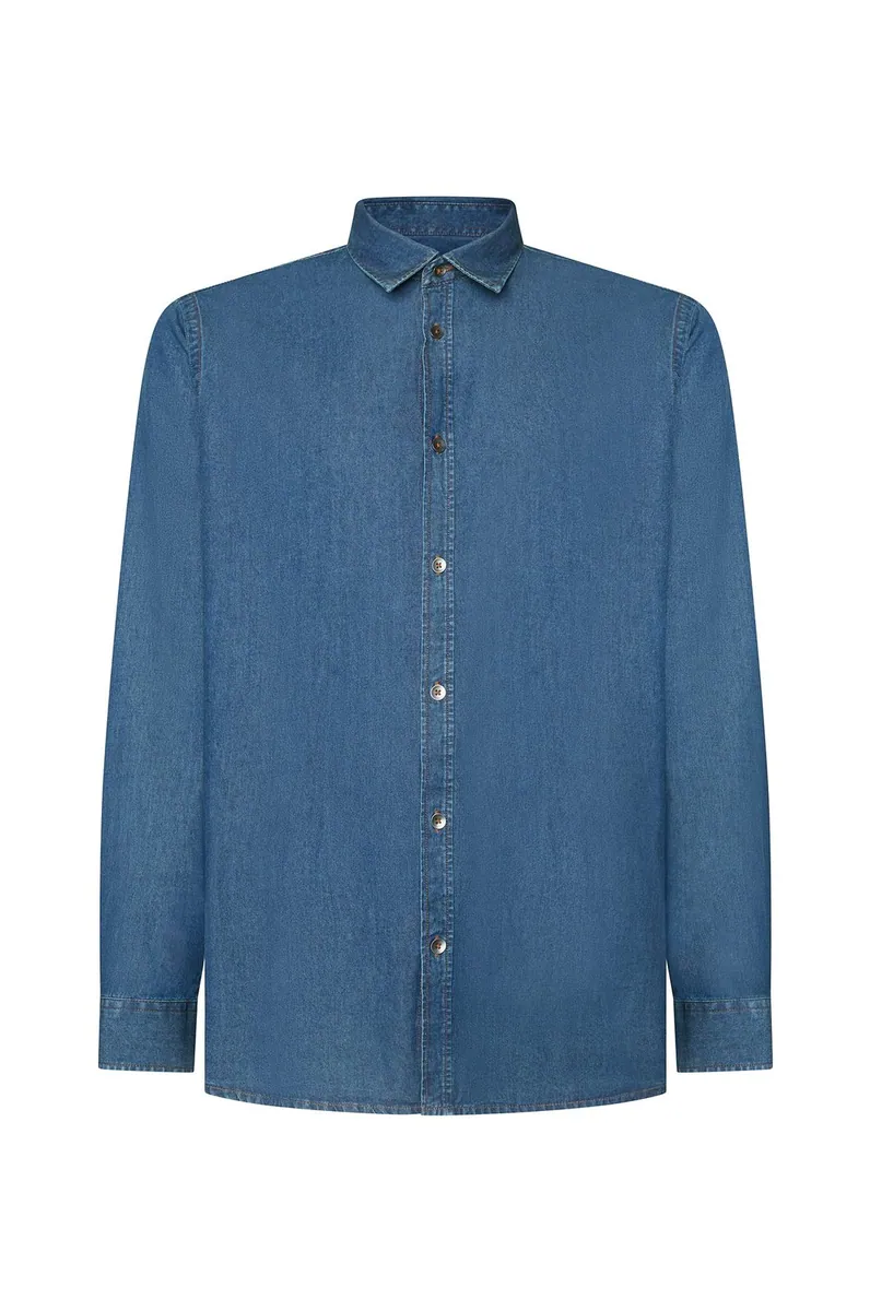 Camicia comfort fit in denim Sorbino, blu, foto 1 di 2
