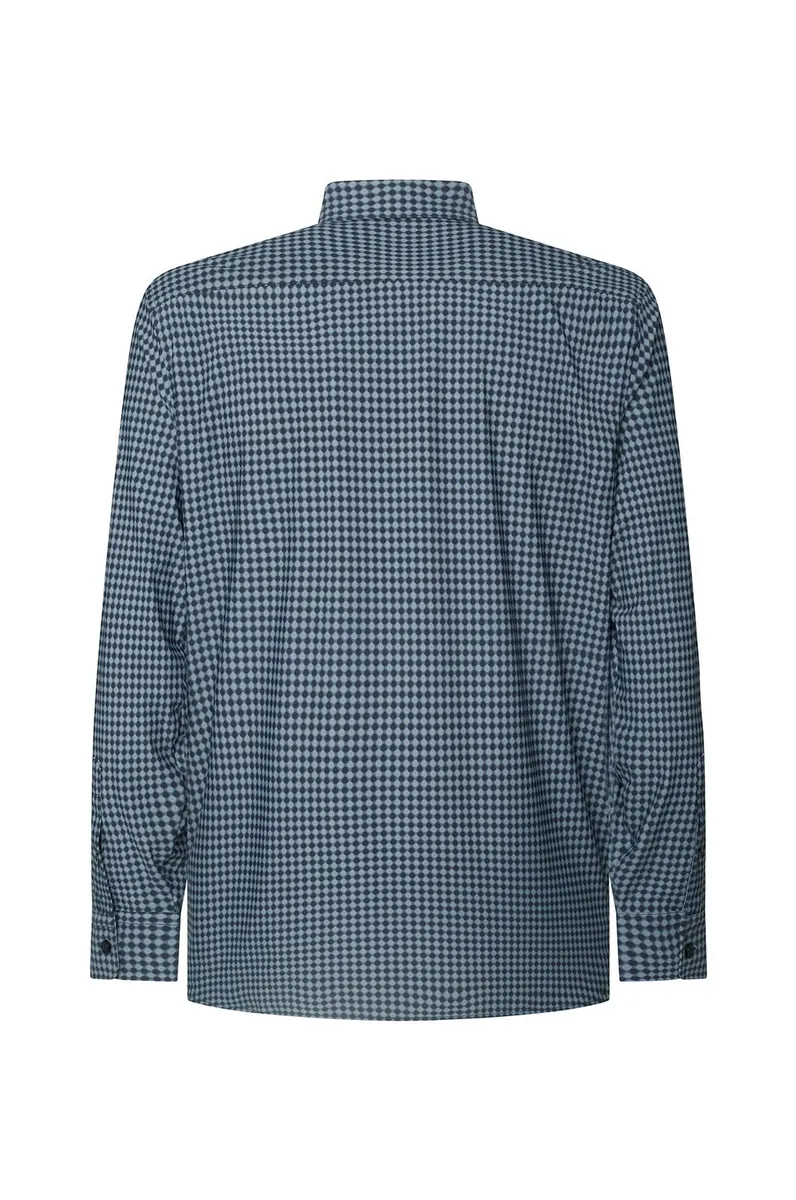 Camicia elasticizzata a microfantasia Sorbino, grigio, foto 2 di 2