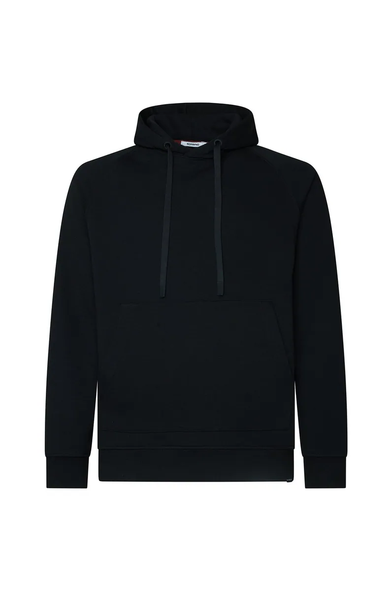 Felpa con cappuccio raglan Sorbino, nero, foto 1 di 4