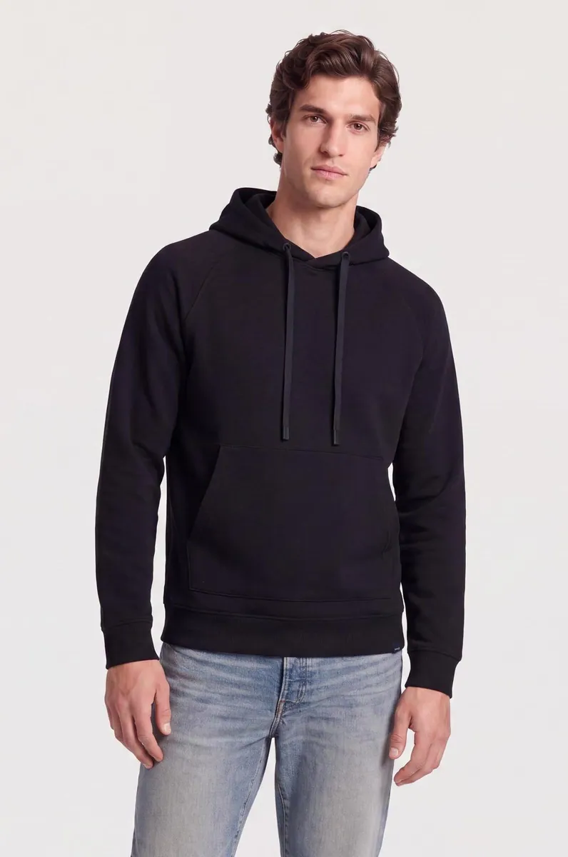 Felpa con cappuccio raglan Sorbino, nero, foto 2 di 4