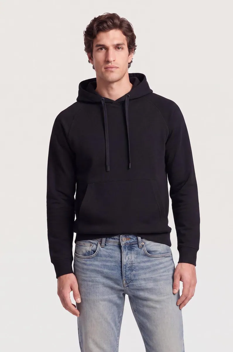 Felpa con cappuccio raglan Sorbino, nero, foto 3 di 4