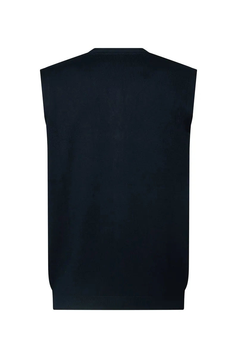 Gilet in maglia con bottoni Sorbino, blu navy, foto 2 di 2