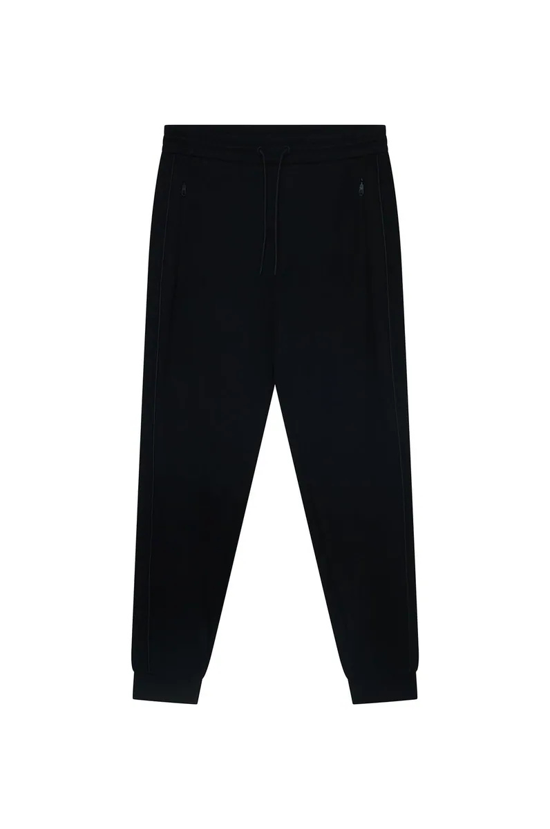 Pantaloni jogger con bande laterali Sorbino, nero, foto 1 di 4