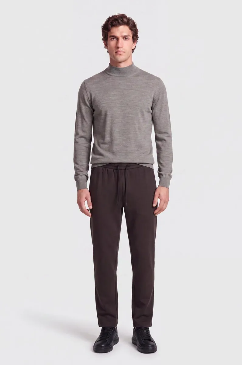 Pantaloni jogger tecnici con zip Sorbino, piombo, foto 2 di 4