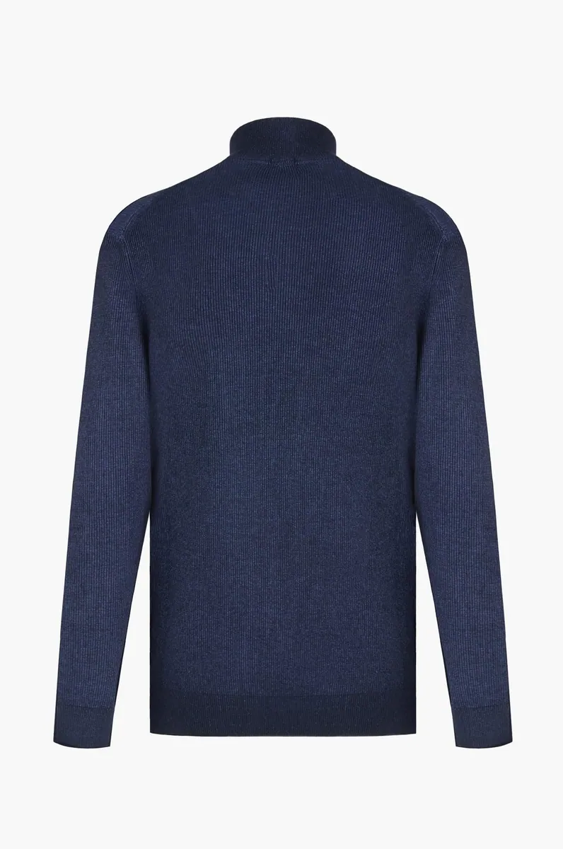 Pullover lupetto con mezza zip Sorbino, blu navy, foto 2 di 3