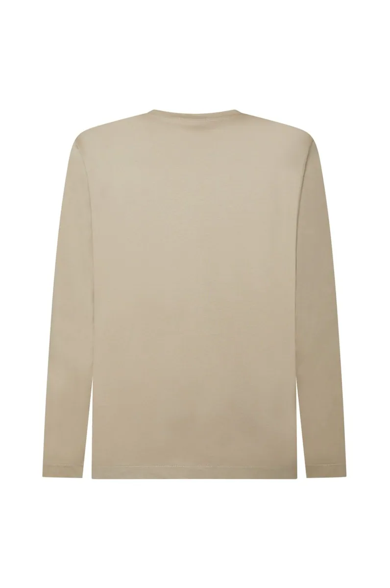 T-shirt a manica lunga in cotone mercerizzato Sorbino, greige, foto 2 di 2