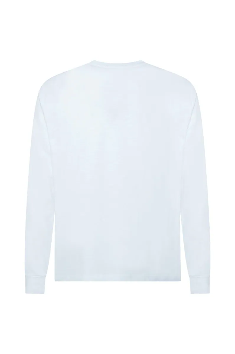 T-shirt girocollo a manica lunga Sorbino, bianco, foto 4 di 4